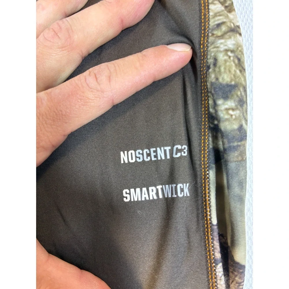 Field & Stream Mens NoScent C3 SmartWick Camo‎ Base Layer Leggings Brown LG